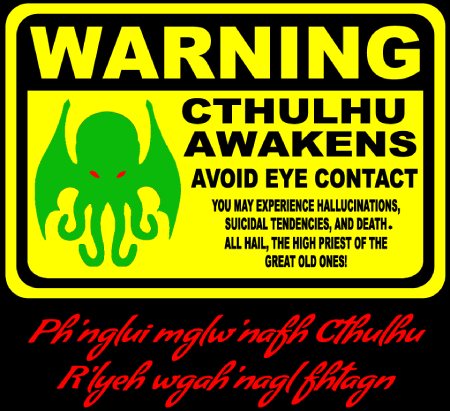 (image for) Warning - Cthulhu Awakens T-Shirt